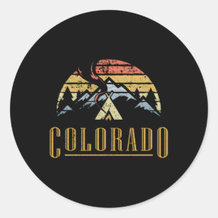 Colorado Mountains Camg Campfire Runder Aufkleber