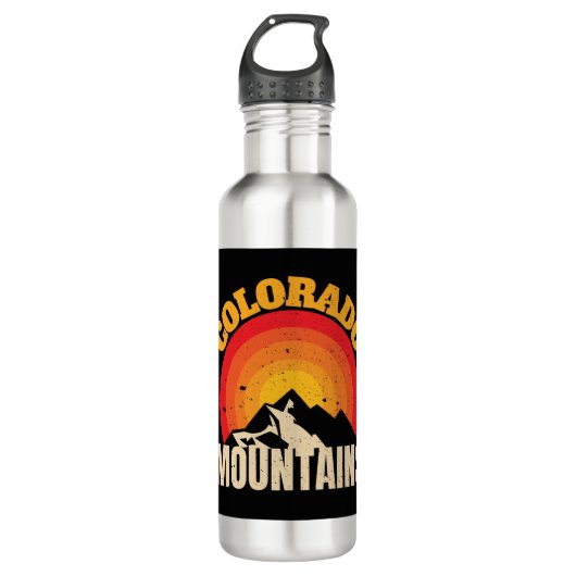 Colorado Mountains Edelstahlflasche (Vorderseite)