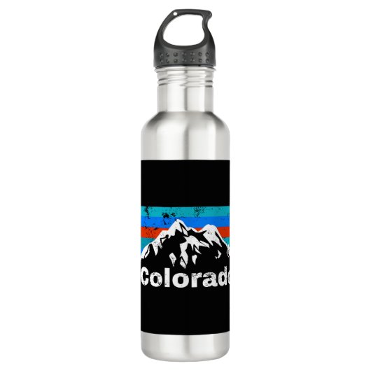 Colorado Mountains Edelstahlflasche (Vorderseite)