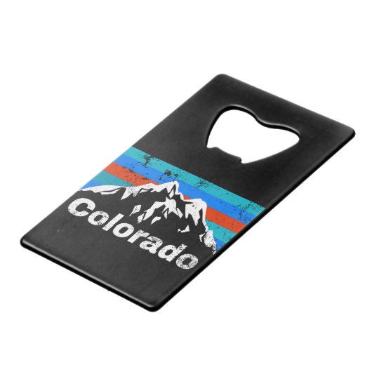Colorado Mountains Geldbeutel Flaschenöffner (Vorderseite Schrägansicht)