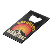 Colorado Mountains Geldbeutel Flaschenöffner (Vorderseite Schrägansicht)