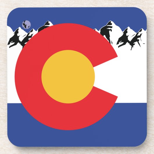 Colorado Mountains Getränkeuntersetzer (Vorderseite)