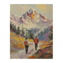 Colorado Mountains - Impressionismus Art on Wood