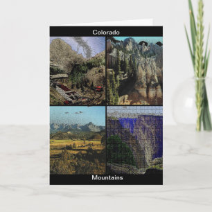 Colorado Mountains Mosaik Foto Collage wird gut Karte