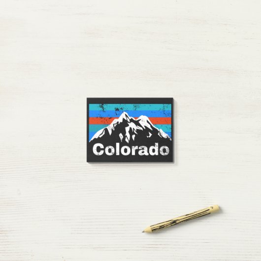 Colorado Mountains Post-it Klebezettel (Auf Schreibtisch)
