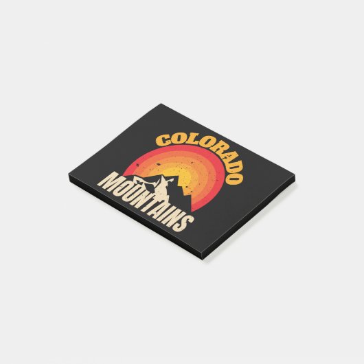 Colorado Mountains Post-it Klebezettel (angewinkelt)