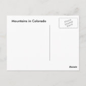 Colorado Mountains Postcard Postkarte (Rückseite)