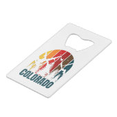 Colorado Mountains Retro Geldbeutel Flaschenöffner (Rückseite Schrägansicht)