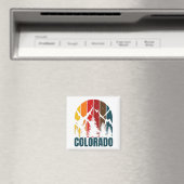 Colorado Mountains Retro Magnet (In Situ (Geschirrspüler))