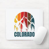 Colorado Mountains Retro Mousepad (Mit Mouse)