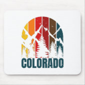 Colorado Mountains Retro Mousepad (Vorne)