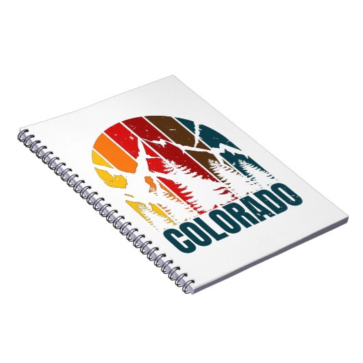 Colorado Mountains Retro Notizblock (Rechte Seite)