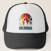 Colorado Mountains Retro Truckerkappe (Vorderseite)