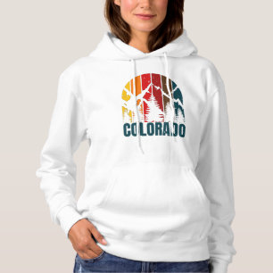 Colorado Mountains Retro Vintag Hoodie