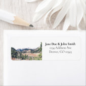 Colorado Mountains Rücksendeadressen-Aufkleber (Insitu)