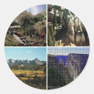 Colorado Mountains Runder Aufkleber