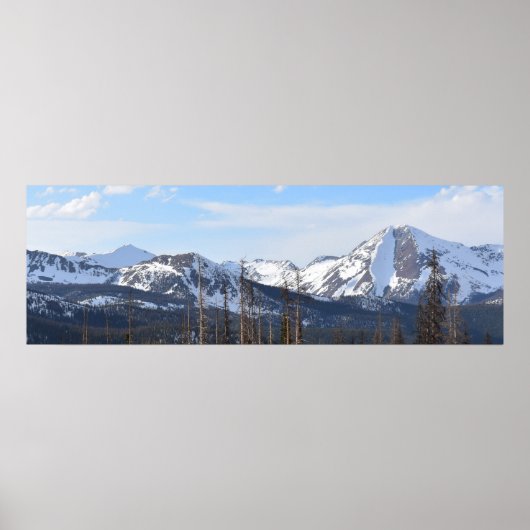 Colorado Mountains Snow und Blue Sky Fotografy Poster (Vorne)