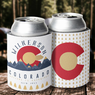 Colorado Mountains Vintag Co Flag Souvenirs Dosenkühler