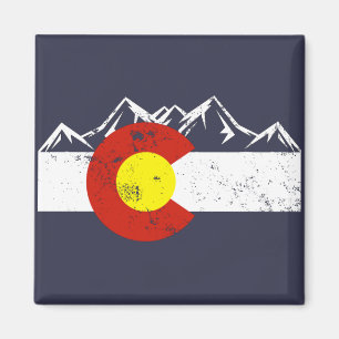 Colorado Mountains Vintag Magnet