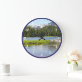Colorado-Mountainsee Große Wanduhr (Zuhause)