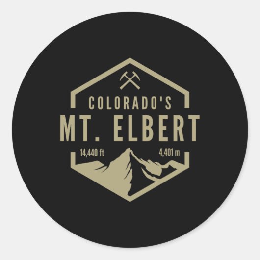 Colorado Mt. Elbert  Runder Aufkleber (Vorderseite)