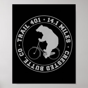 Colorado Mtb Mountainbike-Trail 401 Radfahren Poster