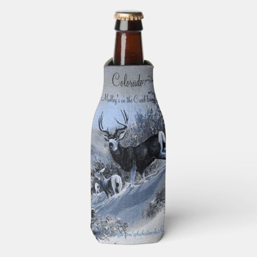 "Colorado Mule Deer" Flaschenkühler (Flaschenvorderseite)