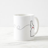 Colorado nach Idaho - Heart2Heart Kaffeetasse (VorderseiteRechts)