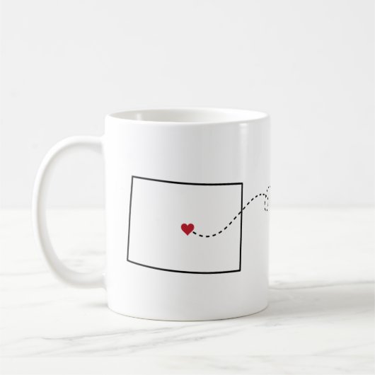 Colorado nach Idaho - Heart2Heart Kaffeetasse (Links)