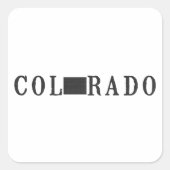 Colorado Name mit Staat geformt Letter Quadratischer Aufkleber (Vorderseite)