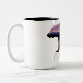 Colorado Native Bear | Sonnenuntergang | Große Tas Zweifarbige Tasse (Links)