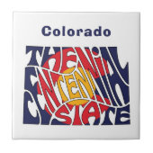 Colorado Nickname Word Art Fliese (Vorderseite)