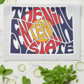 Colorado Nickname Word Art Geschirrtuch (Gefaltet)