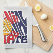 Colorado Nickname Word Art Geschirrtuch (Viertel Falte)