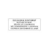 Colorado Notary Public Permastempel (Design)
