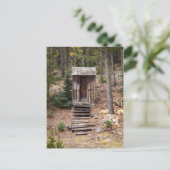 Colorado Outhouse am St. Elmo Ghost Town Foto Postkarte (Stehend Vorderseite)