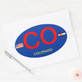 Colorado* Oval Autoaufkleber im Euro-Stil Ovaler Aufkleber (Umschlag)
