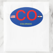 Colorado* Oval Autoaufkleber im Euro-Stil Ovaler Aufkleber (Tasche)