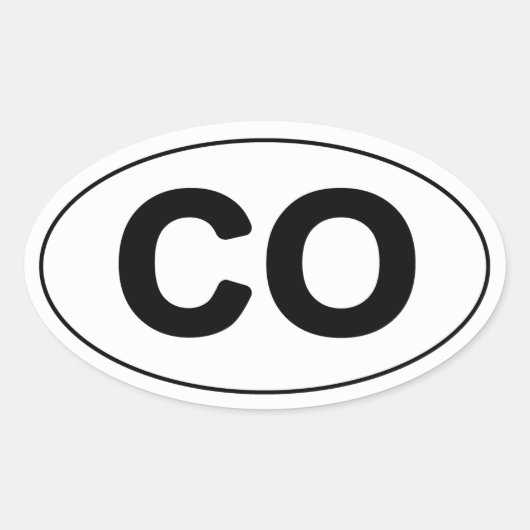 Colorado Oval Sticker (Vorderseite)