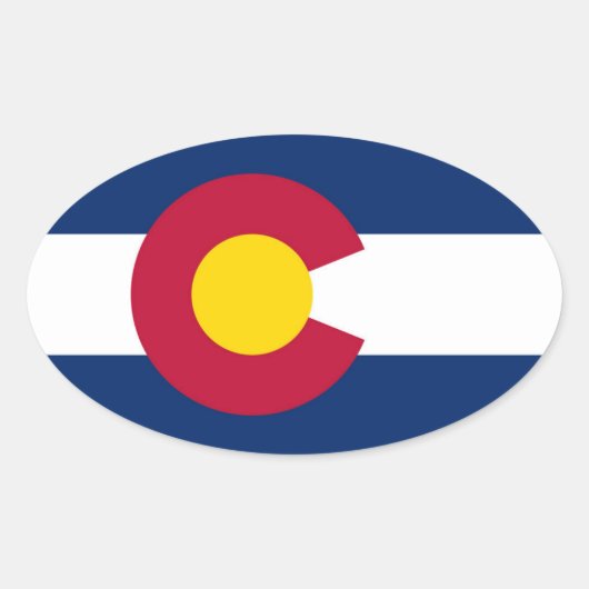 Colorado Ovaler Aufkleber (Vorderseite)