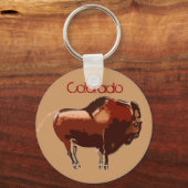 Colorado Painted Bison Key Chain Schlüsselanhänger (Vorderseite)