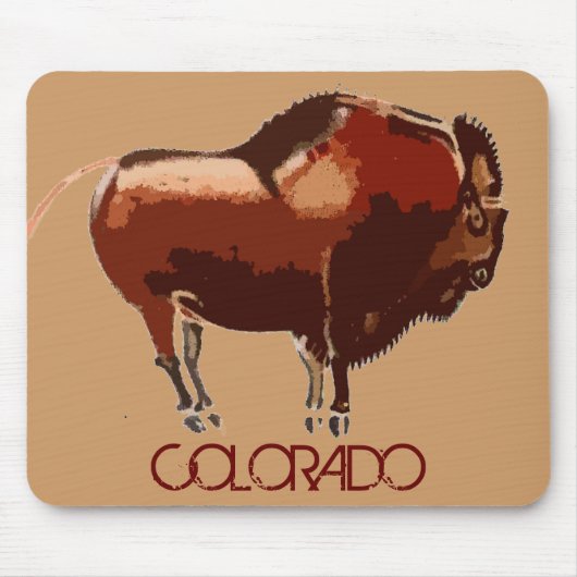 Colorado Painted Bison Mouse Pad Mousepad (Vorne)