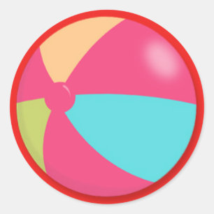 Colorado Pastel Beach Ball Runder Aufkleber