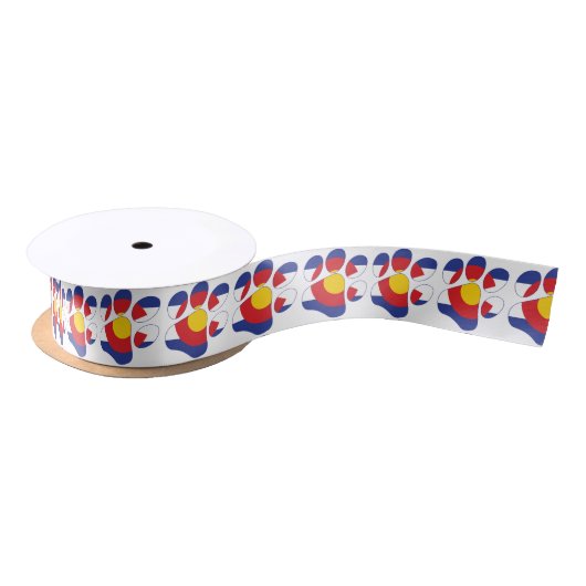 Colorado-Paw-Print-1 Satinband (Spule)
