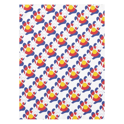 Colorado-Paw-Print-1 Tischdecke (Vorderseite)