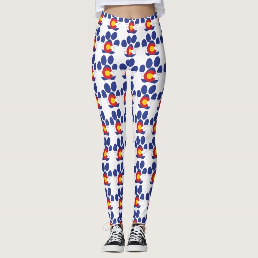Colorado Paw Print Leggings (Vorderseite)