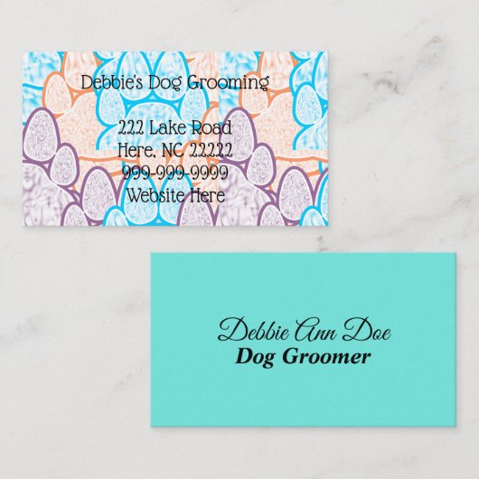 Colorado Paws Illusion Business Cards Visitenkarte (Vorne/Hinten)