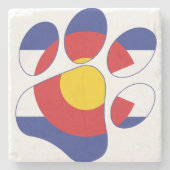 Colorado Paws Steinuntersetzer (Vorderseite)