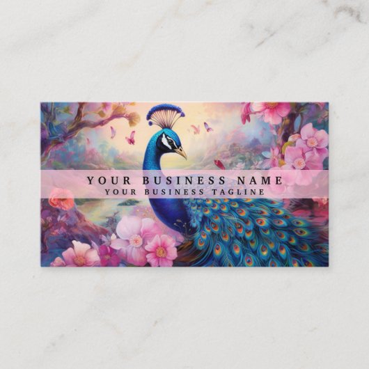 Colorado Peacock Business Cards Visitenkarte (Vorderseite)