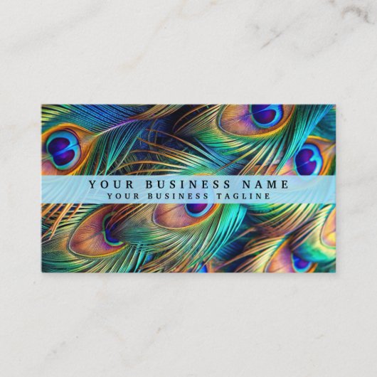 Colorado Peacock Business Cards Visitenkarte (Vorderseite)